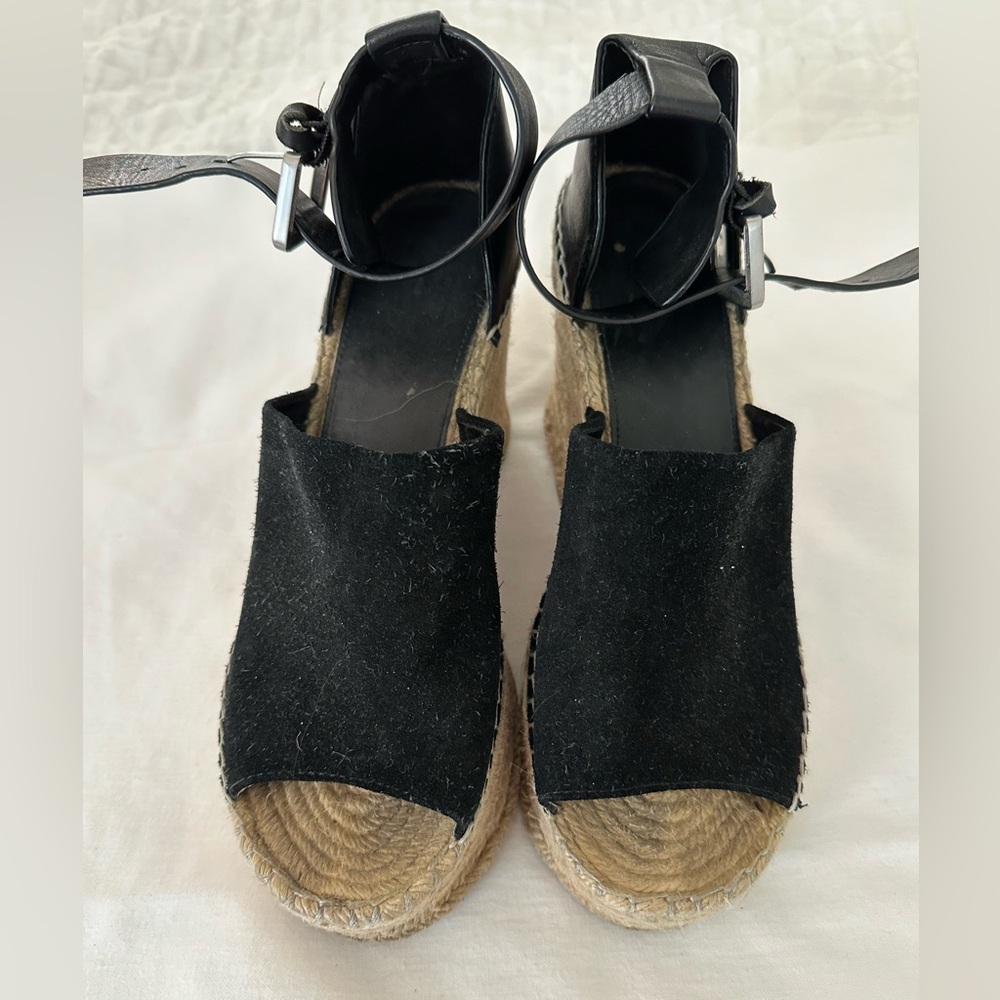 Marc Fisher Black Wedge Sandal